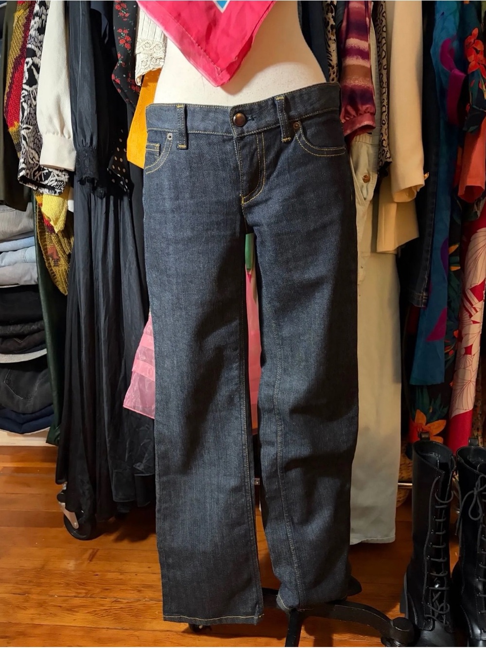 Ann Taylor Dark Wash Low Rise Jeans